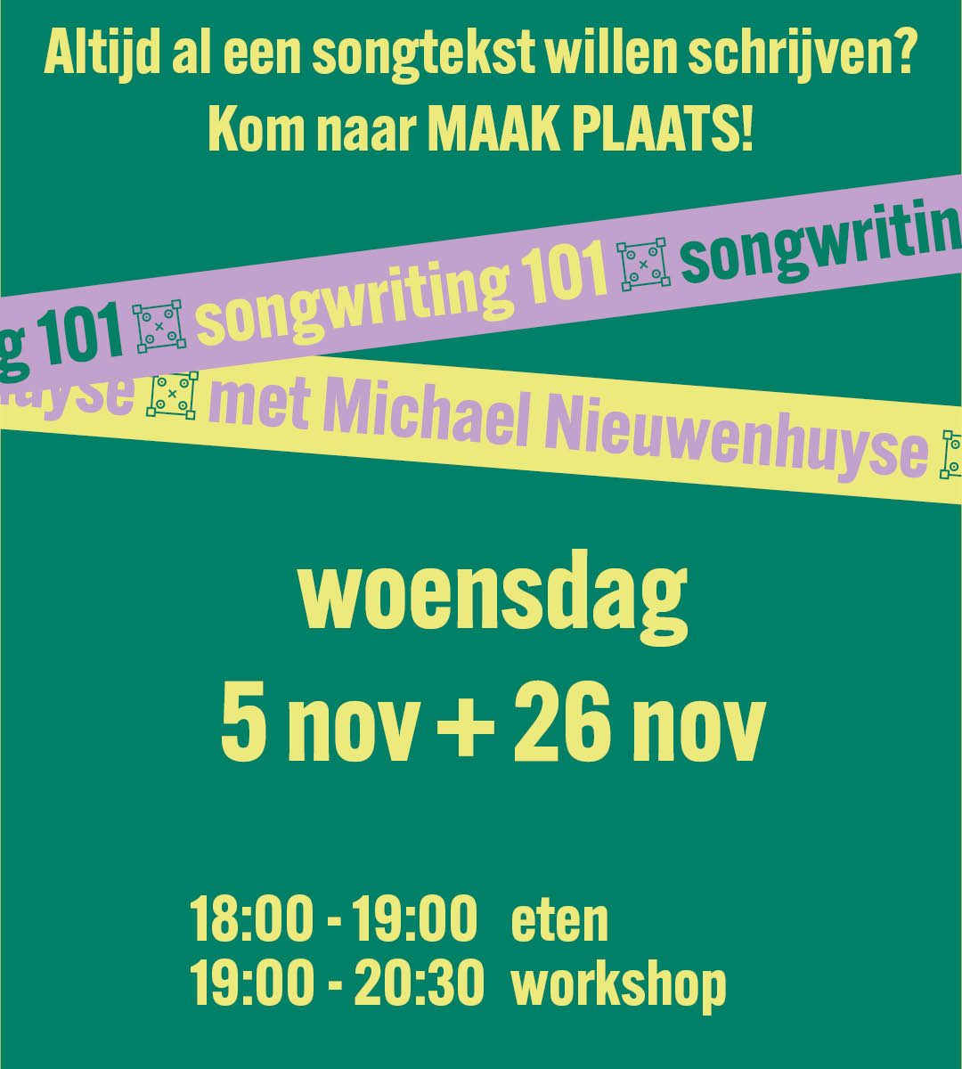 Songwriting 101 5 nov en 26 nov222